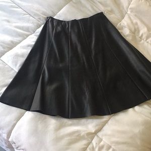 Vegan Leather A-Line Skirt